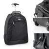 Mochila com carrinho para notebook em nylon 1680D e poliester 300D com 2 rodas